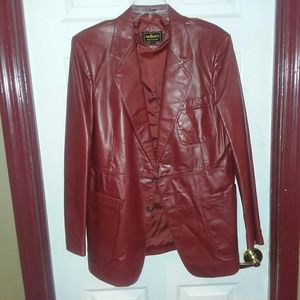 Burgundy leather jacket